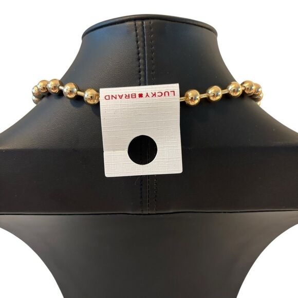 Goldtone Ball Choker Necklace. - Picture 4 of 5